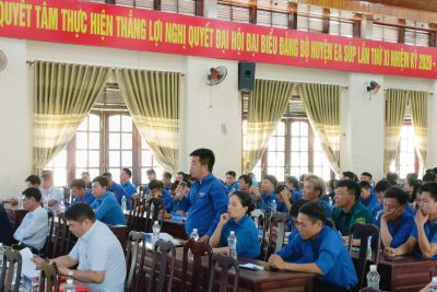 THAM GIA CHƯƠNG TRÌNH KỶ NIỆM 92 NĂM NGÀY THÀNH LẬP ĐOÀN TNCS HỒ CHÍ MINH (26/3/1931-26/3/2023) VÀ HỘI NGHỊ ĐỐI THOẠI GIỮA NGƯỜI ĐỨNG ĐẦU CẤP UỶ, CHÍNH QUYỀN VỚI ĐOÀN VIÊN THANH NIÊN TRÊN ĐỊA BÀN HUYỆN NĂM 2023