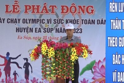 THAM GIA LỄ PHÁT ĐỘNG NGÀY CHẠY OLYMPIC VÌ SỨC KHỎE TOÀN DÂN HUYỆN EA SÚP NĂM 2023